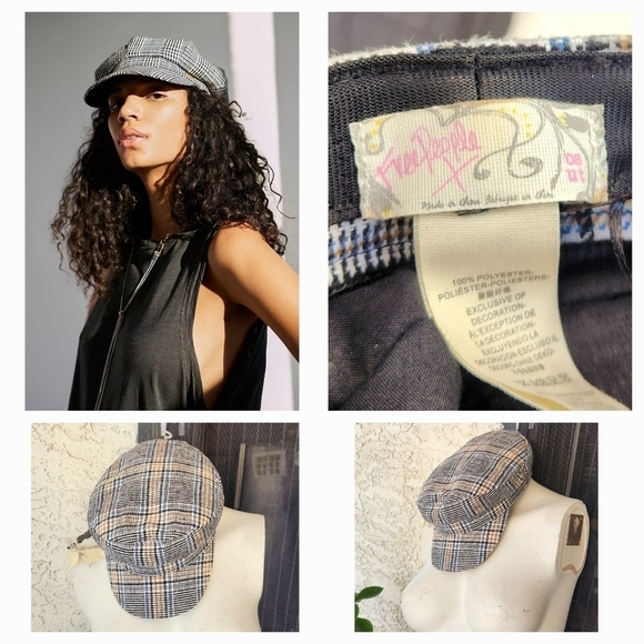 Free People Accessories - FREE‎ PEOPLE Plaid Slouch Lieutenant Cap